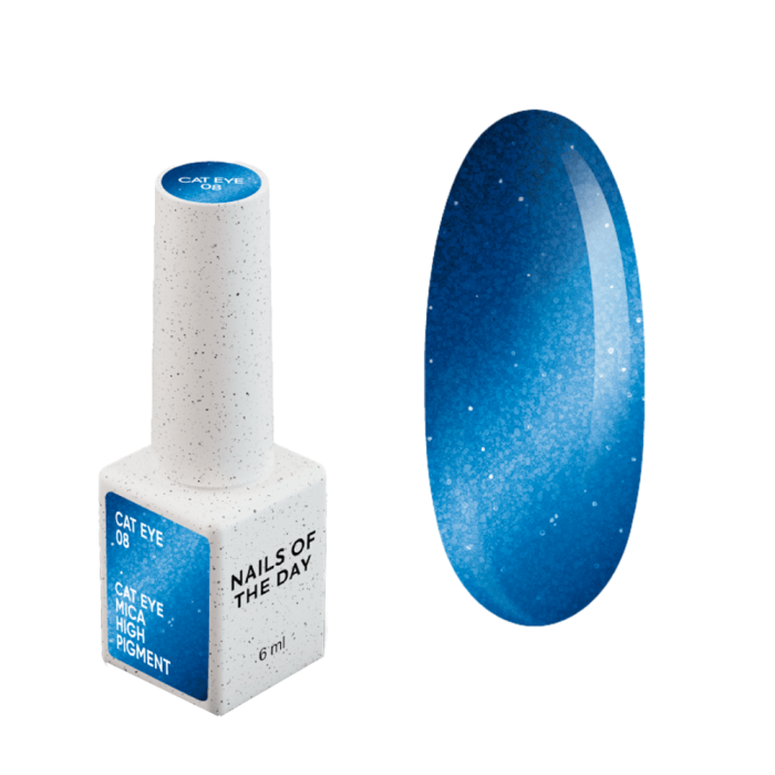 Гель-лак кошачий глаз NAILSOFTHEDAY Cat Eye №08, синий, 6 мл