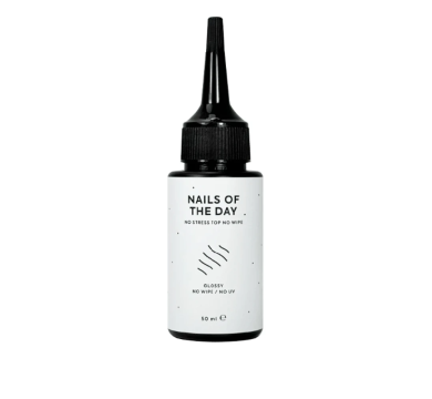 Топ антицарапка NAILSOFTHEDAY No Stress Top No Wipe без липкого шару і без UV-фільтрів 50 мл