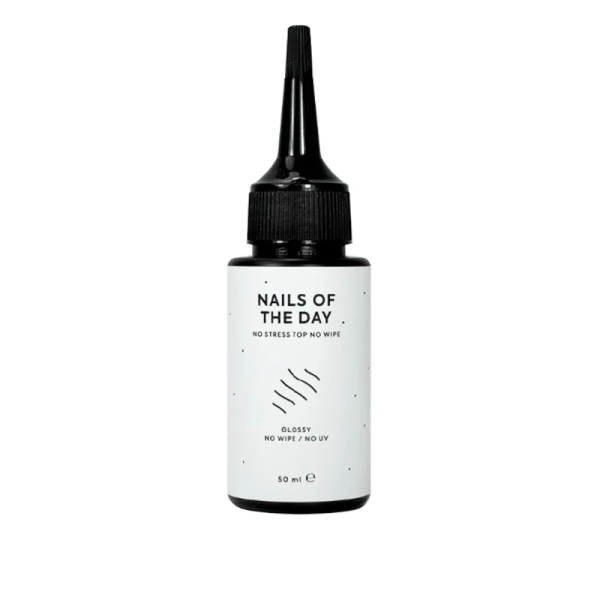 Топ антицарапка NAILSOFTHEDAY No Stress Top No Wipe без липкого шару і без UV-фільтрів 50 мл