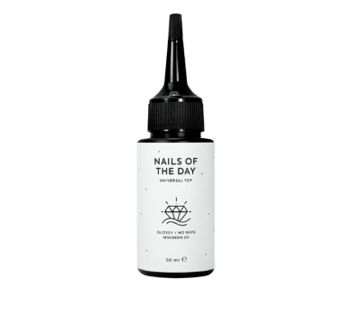 Топ без липкого шару NAILSOFTHEDAY Universal Top, з мінімальним вмістом УФ-фільру, 50 мл