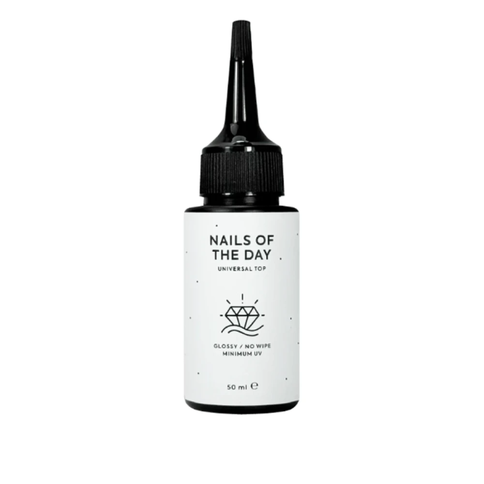 Топ без липкого шару NAILSOFTHEDAY Universal Top, з мінімальним вмістом УФ-фільру, 50 мл