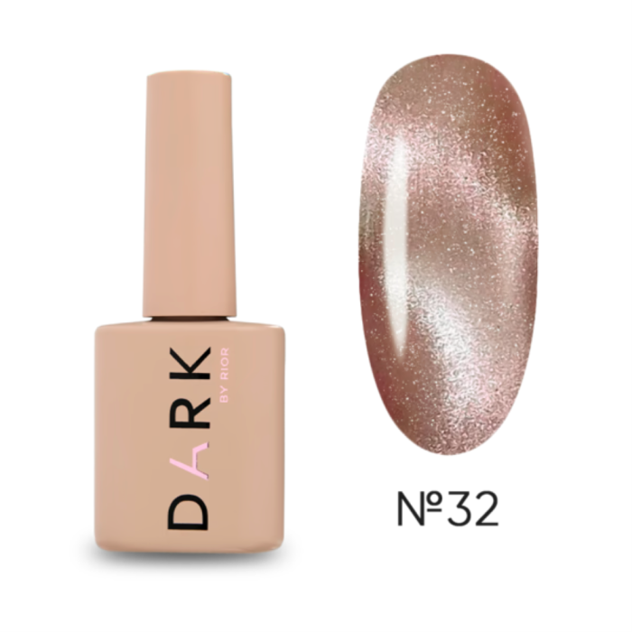 Гель-лак кошачий глаз DARK Gel Polish Cat Eye №32, бежевый, 6 мл