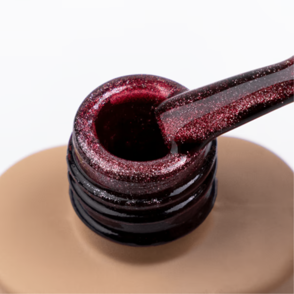 Гель-лак кошачий глаз DARK Gel Polish Cat Eye №34, розово-красный, 6 мл