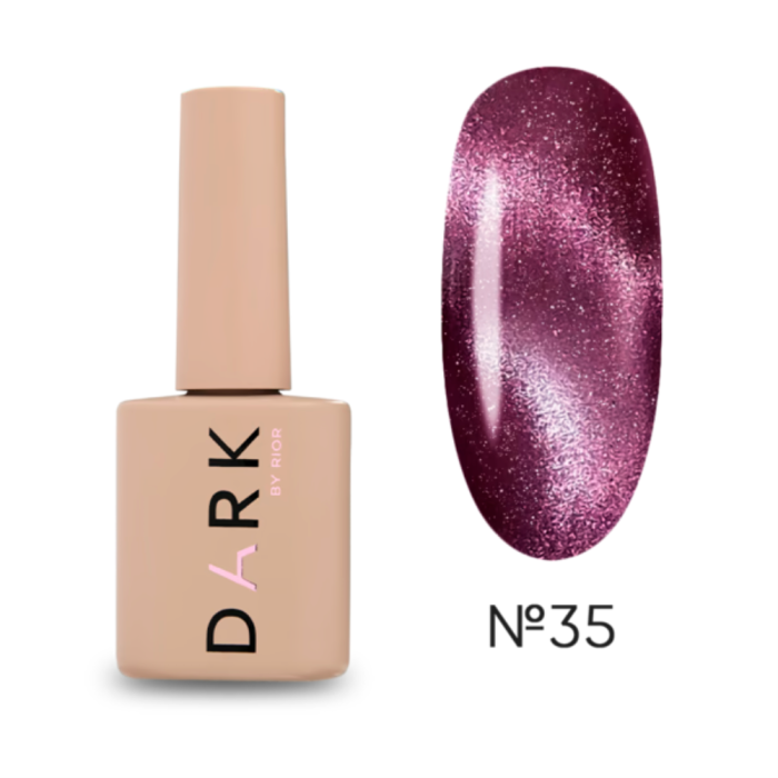 Гель-лак кошачий глаз DARK Gel Polish Cat Eye №35, фиолетовый, 6 мл