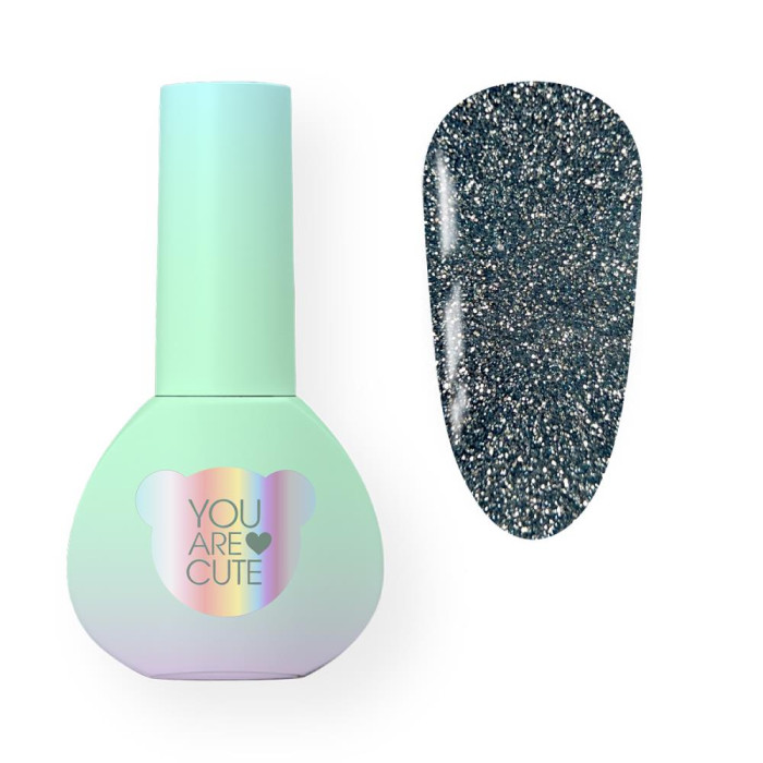 Гель-лак светоотражающий You Are Cute Color №140, темно-графитовый, 5 мл