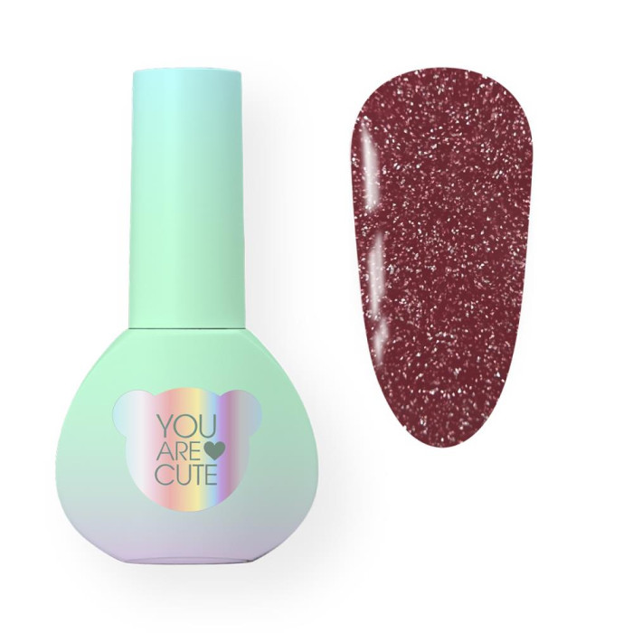 Гель-лак світловідбиваючий You Are Cute Color №144, червоно-коричневий, 5 мл