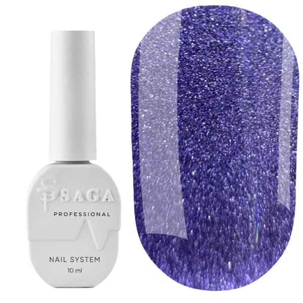 Гель-лак котяче око SAGA professional Space Cat №01, індиго, 10 мл
