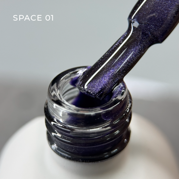Гель-лак котяче око SAGA professional Space Cat №01, індиго, 10 мл