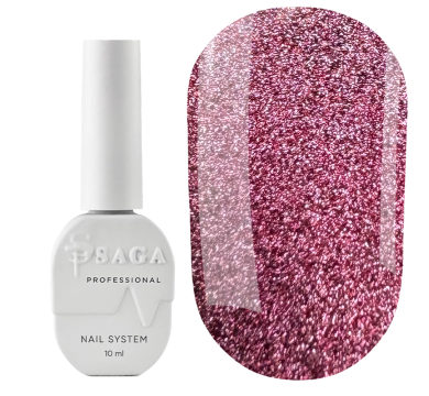 Гель-лак кошачий глаз SAGA professional Space Cat №03, малиновый, 10 мл