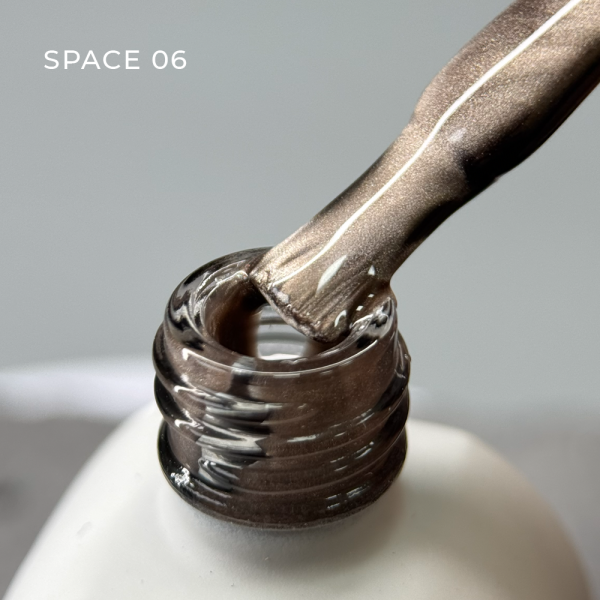 Гель-лак котяче око SAGA professional Space Cat №06, срібло, 10 мл