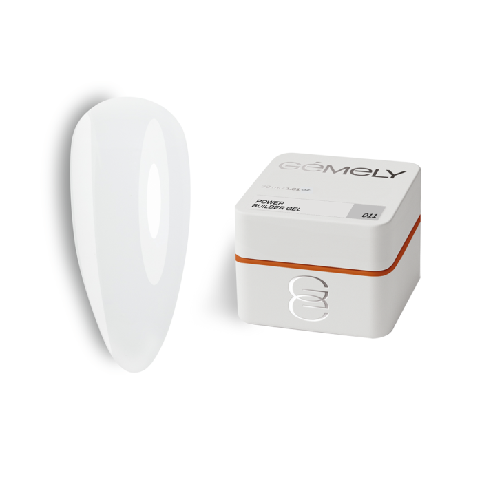 Гель для нарощування GEMELY Power Builder Gel №011, білий, 30 мл