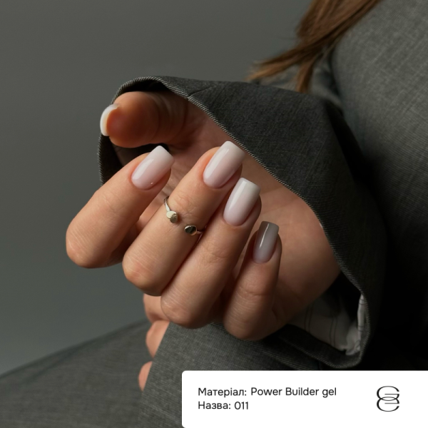 Гель для нарощування GEMELY Power Builder Gel №011, білий, 30 мл
