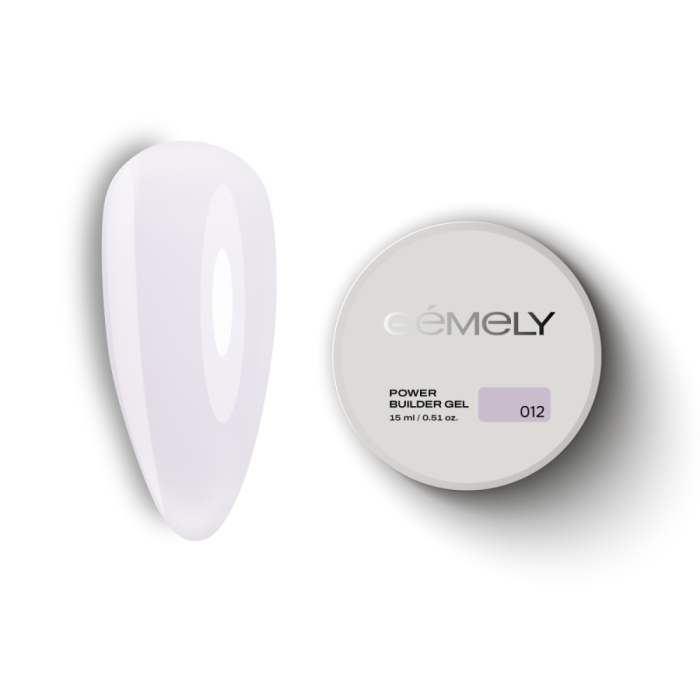 Гель для нарощування GEMELY Power Builder Gel №012, рожево-ліловий, 30 мл