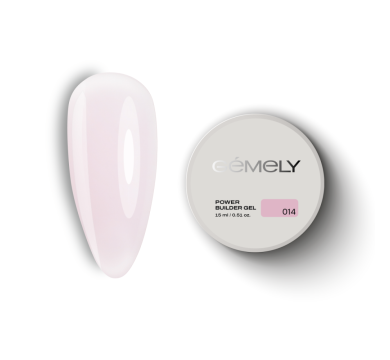 Гель для нарощування GEMELY Power Builder Gel №014, ніжно-рожевий, 30 мл