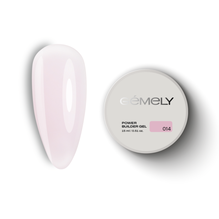 Гель для наращивания GEMELY Power Builder Gel №014, нежно-розовый, 30 мл