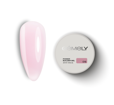 Гель для нарощування GEMELY Power Builder Gel №016, рожевий, 30 мл