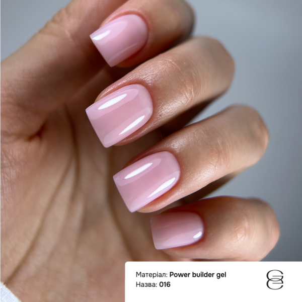 Гель для нарощування GEMELY Power Builder Gel №016, рожевий, 30 мл