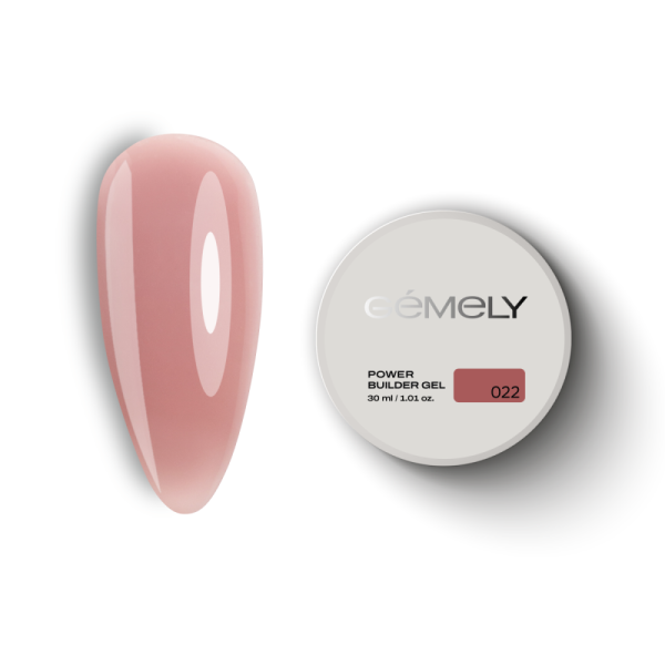 Гель для наращивания GEMELY Power Builder Gel №022, бежевый, 30 мл