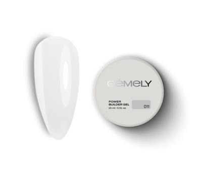 Гель для нарощування GEMELY Power Builder Gel №011, білий, 15 мл