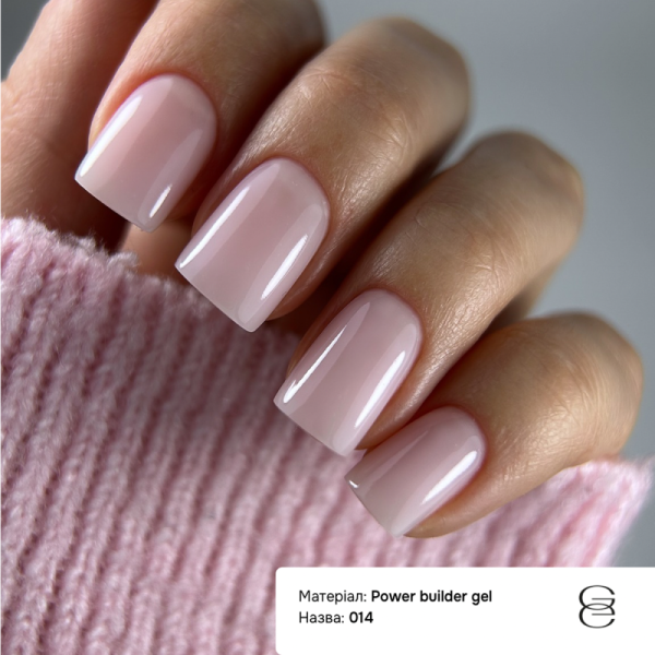 Гель для наращивания GEMELY Power Builder Gel №014, нежно-розовый, 15 мл