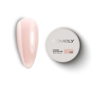 Гель для нарощування GEMELY Power Builder Gel №018, персиковий, 15 мл
