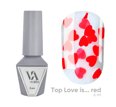 Топ із сердечками Valeri Top Love is... Red New, червоний, 6 мл