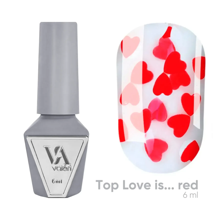 Топ із сердечками Valeri Top Love is... Red New, червоний, 6 мл