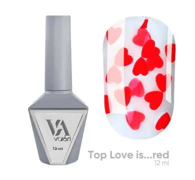 Топ із сердечками Valeri Top Love is... Red New, червоний, 12 мл