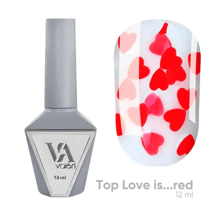Топ с сердечками Valeri Top Love is... Red New, красный, 12 мл