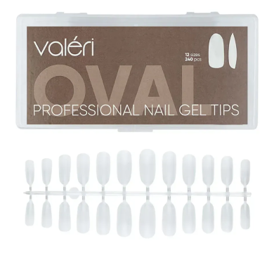 Гелеві типи Valeri Nail Gel Tips Oval New, овал, 240 шт.