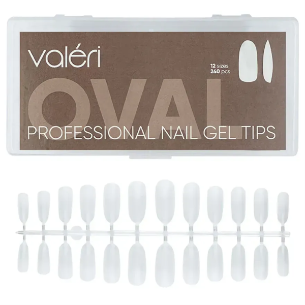 Гелеві типи Valeri Nail Gel Tips Oval New, овал, 240 шт.