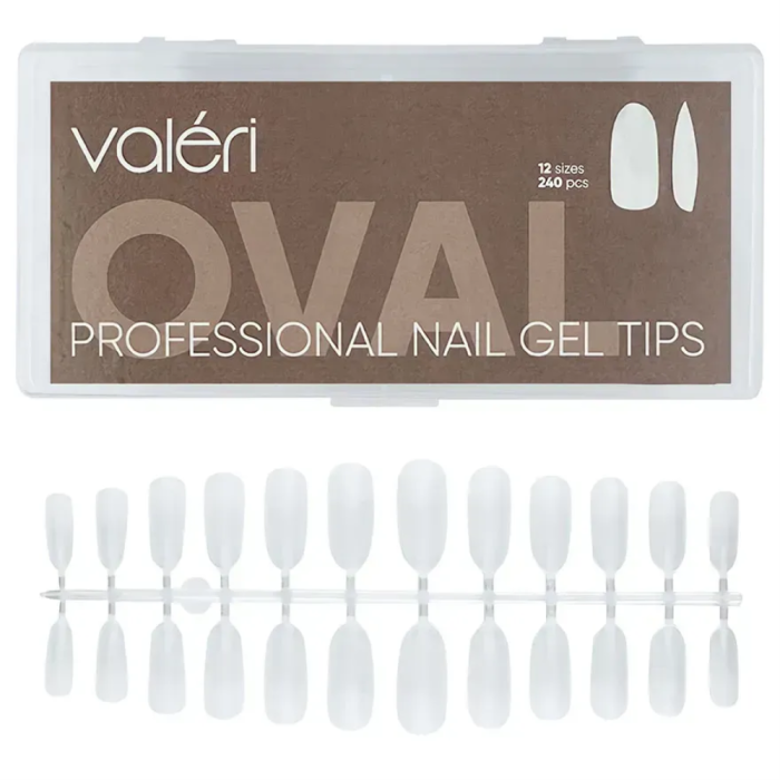 Гелеві типи Valeri Nail Gel Tips Oval New, овал, 240 шт.