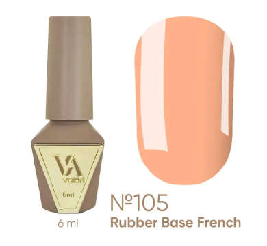 База камуфлирующая Valeri Rubber Base French New №105, персиковая, 6 мл