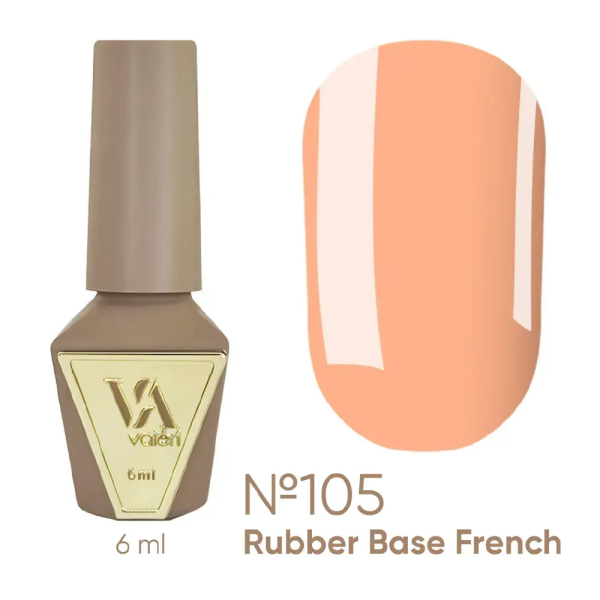 База камуфлююча Valeri Rubber Base French New №105, персикова, 6 мл