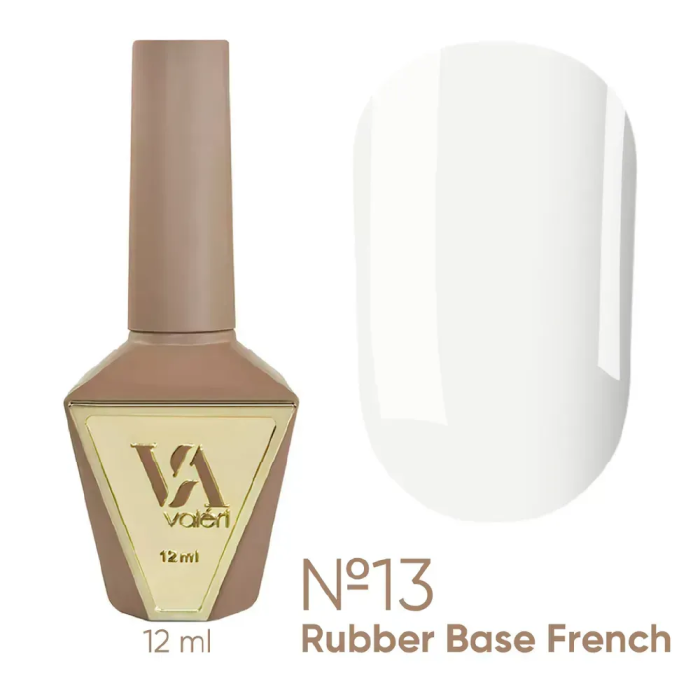 База камуфлююча Valeri Rubber Base French New №003, молочна із золотим мікрошиммером, 12 мл
