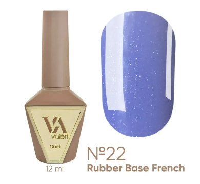 База камуфлююча Valeri Rubber Base French New №022, бузково-синя з шиммером, 12 мл