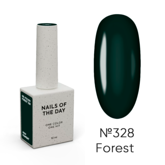 Гель-лак, в один слой NAILSOFTHEDAY Let’s Special Winter №328 Forest, темно-зеленый, 10 мл