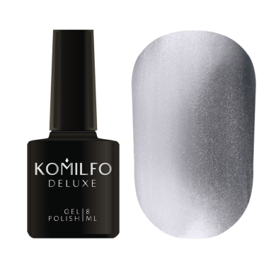 Гель-лак котяче око Komilfo Gel Polish Airy Cat №001, срібло, 8 мл