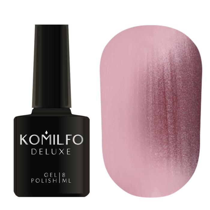 Гель-лак кошачий глаз Komilfo Gel Polish Airy Cat №004, пудровый, 8 мл