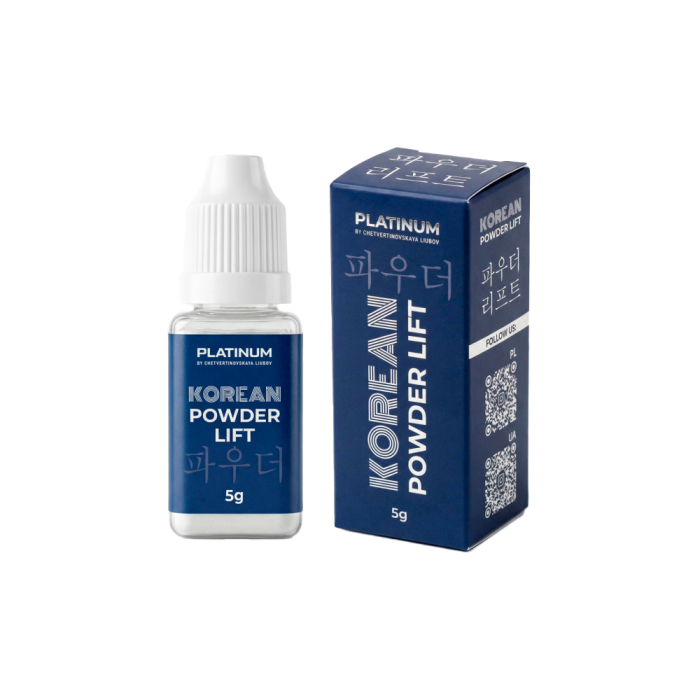 Фиксирующая пудра для корейского ламинирования ресниц Platinum Korean Powder Lift, 5 г