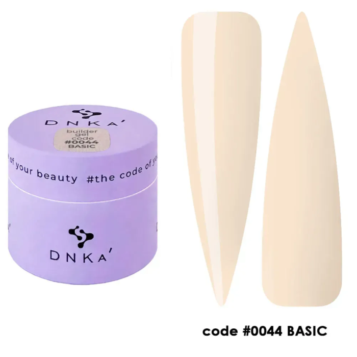 Гель для наращивания DNKa Builder Gel New Formula #0044 Basic, классический беж, 15 мл