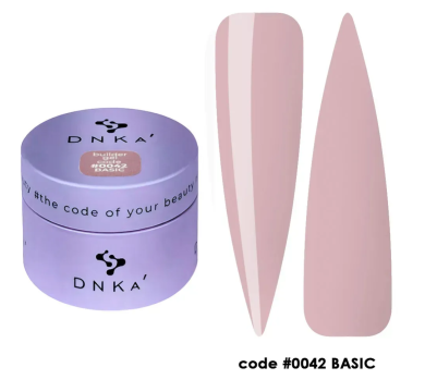 Гель для наращивания DNKa Builder Gel New Formula #0042 Basic, пыльно-розовый, 30 мл