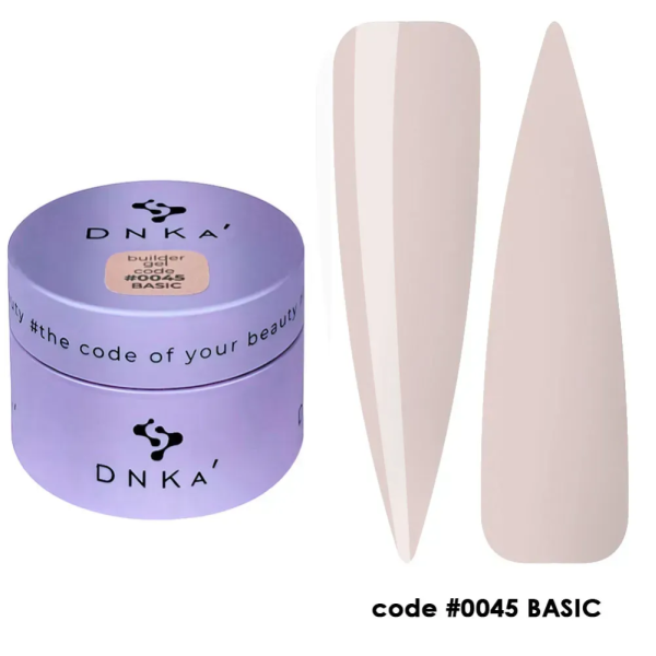 Гель для наращивания DNKa Builder Gel New Formula #0045 Basic, нюдовый, 30 мл