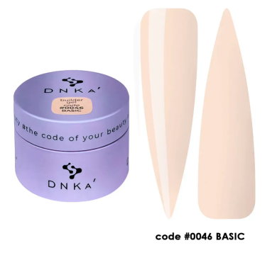 Гель для нарощування DNKa Builder Gel New Formula #0046 Basic, кремово-бежевий, 30 мл