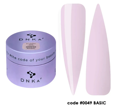 Гель для наращивания DNKa Builder Gel New Formula #0049 Basic, молочно-розовый, 30 мл