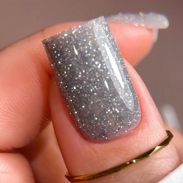 Гель-лак светоотражающий Biblioteka Flash Gel Polish №03 Snow, серебро, 10 мл