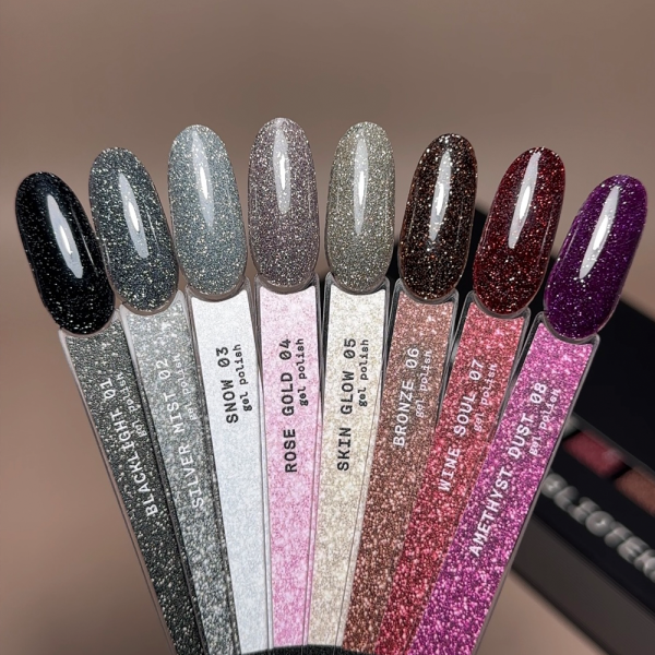 Гель-лак светоотражающий Biblioteka Flash Gel Polish №03 Snow, серебро, 10 мл