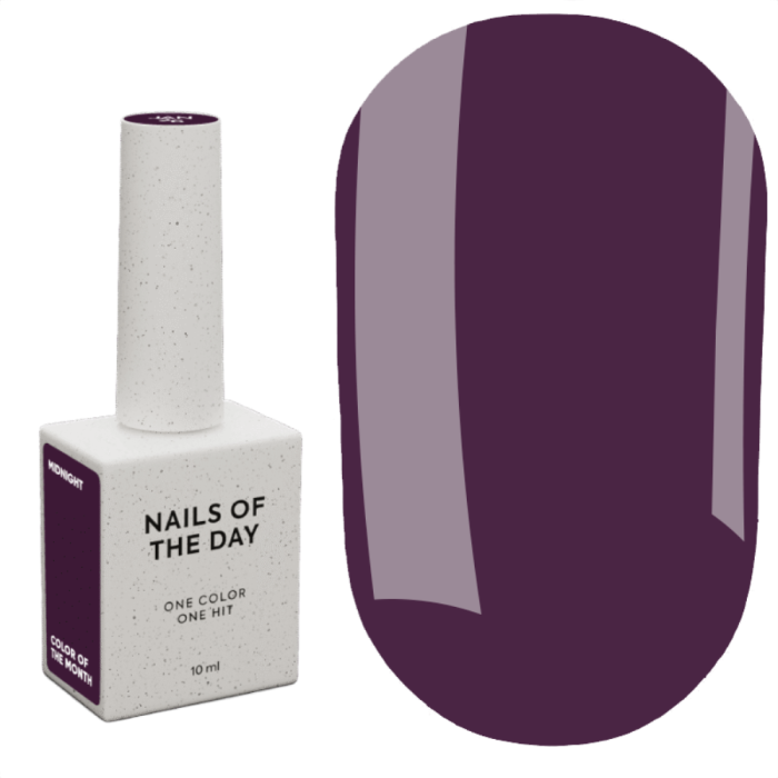 Гель-лак NAILSOFTHEDAY Color Of The Month Januar 2026 Midnight, сливовий, 10 мл