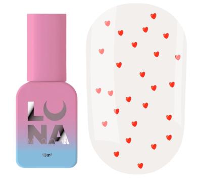 Топ з декоративними серцями LUNA Top Heartbeat №1, червоні, 13 мл