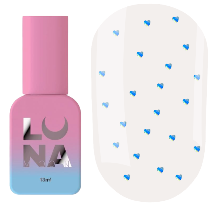 Топ із декоративними серцями LUNA Top Heartbeat №2, голографічні, 13 мл